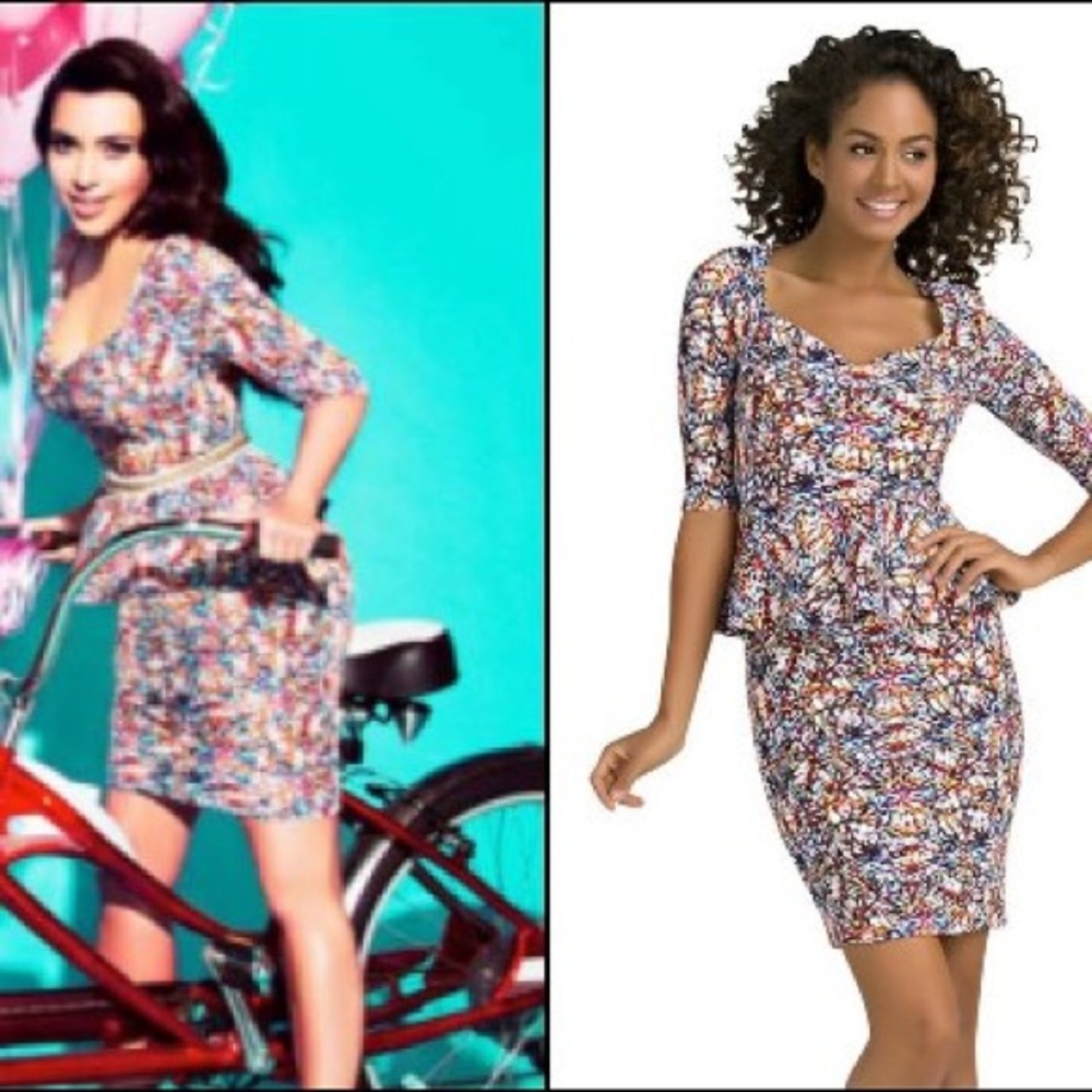Kim Kardashian kollection peplum bodycon dress